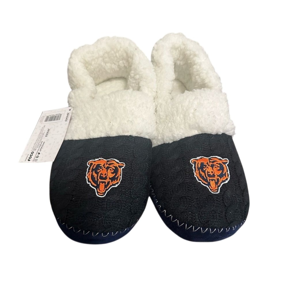 FOCO Chicago Bears Moccasin Slippers Team Colors‎ NFL Women's XL (11-12) NEW